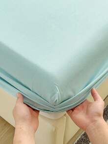Camel Color Brushed Skin-Friendly Soft Comfortable 3 PiecesBed Sheet Set - Cadet Blue - View 6