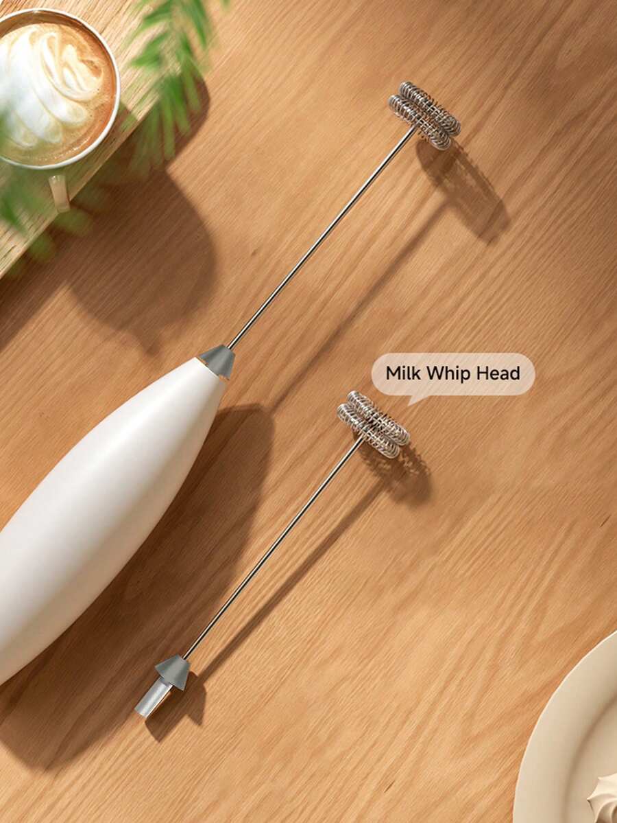 【強力牛奶發泡器】電動牛奶發泡器 1件裝 電池供電 便攜式卡布奇諾與咖啡攪拌器,適用於廚房用品 - 彩色 - 查看 1
