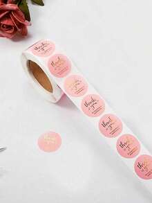 2/1 Rolls (500 Stickers Per Roll) 2.5cm/3.8cm Christmas Thank You Label Sticker Gift Wrap Label For Envelope Sealing, Card, Gift Decoration, With Foil Design - Multicolor - View 7
