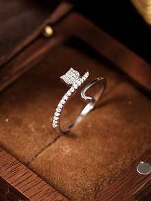 1pc S925 Sterling Silver Healing Sweet Cute Cat Thin Open Ring Women's Ring, Personalized Exquisite Luxury Design Versatile Niche Atmosphere Jewelry Gift For Best Friend Girlfriend Cute Accessory - Cat - View 8
