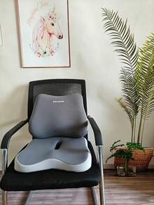 1pc/1set Memory Foam Car Lumbar Support, Office Chair Back Support Cushion, Lumbar Support Pillow For Office And Gaming Long-Term Sitting - Multicolor - View 2