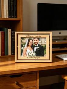 Marco de fotos de escritorio personalizado con foto, pantalla de desplazamiento, decoración de escritorio con foto personalizada, adecuado para el hogar y la oficina, caja de recuerdos de fotos giratoria, regalo de aniversario, Día de San Valentín, cumpleaños, graduación, soporte de exhibición de fotos - Multicolor - Ver 3