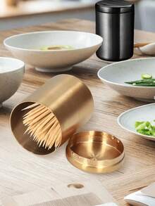 1pc Portable Toothpick Dispenser, Toothpick Storage Box, Suitable For Home Kitchen Countertop, Restaurant Dining Table, Hotel, Party Banquet, Outdoor Picnic, RV Camping, Daily Dining, Commercial Catering, Home Living Room Decor, Travel Camping Essential - View 5