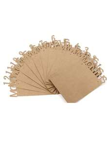 1st Birthday Photo Banner, 1-12 Months Growth Record Photo Props, Monthly Milestone Photo String Flags, 1st Birthday Celebration Decoration (Kraft Paper), Back To School Valentine's Day - One Size Fits All - View 4