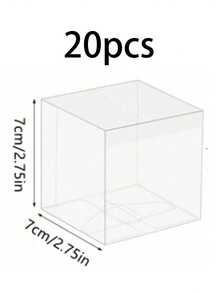 50/20個透明PVC禮品盒附緞帶，多種尺寸可選，粉色、藍色與黑色，適合皂類、糖果、婚禮回禮、生日派對、商務禮品、聖誕節、萬聖節及性別揭曉派對 - 彩色 - 查看 15