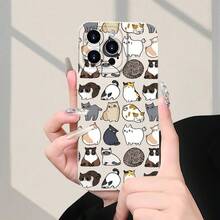 Funda para teléfono con diseño de gato de dibujos animados, nuevo producto en oferta, funda protectora clásica, creativa y divertida de TPU a prueba de golpes para la cámara. - (Un color) 1 unidad por paquete - Ver 1