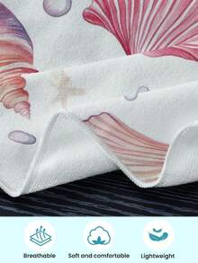 1pc Beach Towel, Beach Essential, Vacation & Bathroom Decor, Super Absorbent, Suitable For Beach, Travel, Swimming And Daily Use, Soft Microfiber, Lightweight & Portable, Windproof, Sun Protection, Sandproof, Summer Travel - Multicolor - View 6