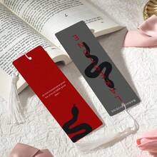 2pcs PET Printed Bookmarks, Exquisite And Beautiful Pattern, Durable And Aesthetic, Unique Design Suitable For Daily Use Or Collection. The Best Gift For Back To School Season, Whether For Personal Use Or As A Gift For Family And Friends, It's A Unique And Practical Gift Choice, Adding Atmosphere And Fun To Reading Time (Random Color Tassel) - 2PCS - View 9