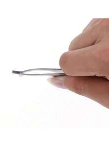 1pc Stainless Steel Eyelash Tweezers, False Eyelash Extension Tweezers, Removal Tweezers, Women's False Eyelash Application Tool - Multicolor - View 6