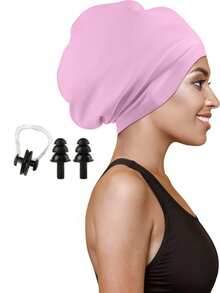 120g Extra Large Silicone Long Hair Swim Cap - Unisex Swim Cap - Extra Large Swim Cap - Waterproof Silicone Swim Cap - Suitable For Dreadlocks, Afro Extensions, Wigs, Beach Essentials, Beach Accessories, And Pool Floats. - Multicolor - View 22