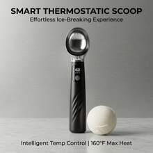 Smart Electric Heated Ice Cream Scoop, 3-Level Smart Temperature Control With Large Screen Display, 3000mAh/2600mAh USB Rechargeable, Fast Heating, One-Touch Operation, Great Tool For Scooping Ice Cream - Multicolor - View 2