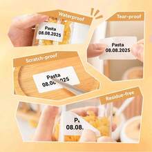 Kertas Label Termal Niimbot Putih Bulat Tahan Air Stiker Perekat Sendiri Gulungan Pengganti Kompatibel B1 B1PRO B21 B2PRO B21PRO Mini Pembuat Label Portabel untuk Barcode, Label Harga, dan Pelabelan Toples - View 7