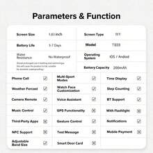 1 buah Jam Tangan Pintar Unisex Layar Sentuh HD dengan Tali Silikon Nyaman, Pelacak Kebugaran, Notifikasi Pesan, Pelacakan Kalori & Jarak, Kontrol Musik, Kamera Jarak Jauh, Kompatibel dengan Smartphone, Jam Tangan Pintar Gaya Olahraga, Hadiah Hari Ayah untuk Pemakaian Sehari-hari - Versi yang ditingkatkan - View 10