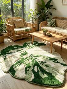 1 buah Karpet Seni Daun Monstera Botani Nordik Modern, Karpet Dekoratif Gaya Estetika yang Dipersonalisasi, Karpet Asimetris untuk Kamar Mandi, Pintu Masuk, Kamar Tidur, Samping Tempat Tidur, Karpet Suasana Estetika Ruang Gaya Ins, Dekorasi Lembut Berbulu Alami Hutan Hujan Tropis, Karpet Kecil, Alas Lantai, Dekorasi Rumah, Karpet Area, Selimut Kasual, Karpet Samping Tempat Tidur, Alas Lantai Penyerap, Karpet yang Dapat Dicuci - MultiWarna - View 1