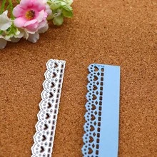 Heart Lace Border Metal Cutting Dies, Continuous Hollow Love Edge Die Cuts, Valentine Wedding Scrapbooking DIY Card Making Embossing Template For Junk Journal Handmade Crafts - A - View 7