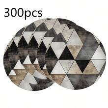 Round Polyester Placemat 36*36cm, Vintage Geometric Triangle And Gold Marble Print, Waterproof Heat-Resistant Washable, For Dining Table Decoration And Heat Insulation - Multicolor - View 11