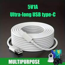 1-3pcs USB A To Type-C 3.3Ft/100cm Fast Charging Data Transfer Cable Adapter For IPhone 17 Pro Max/17 Pro/17/Air/16 15 Pro Max Plus/ And Other Devices - White - View 1