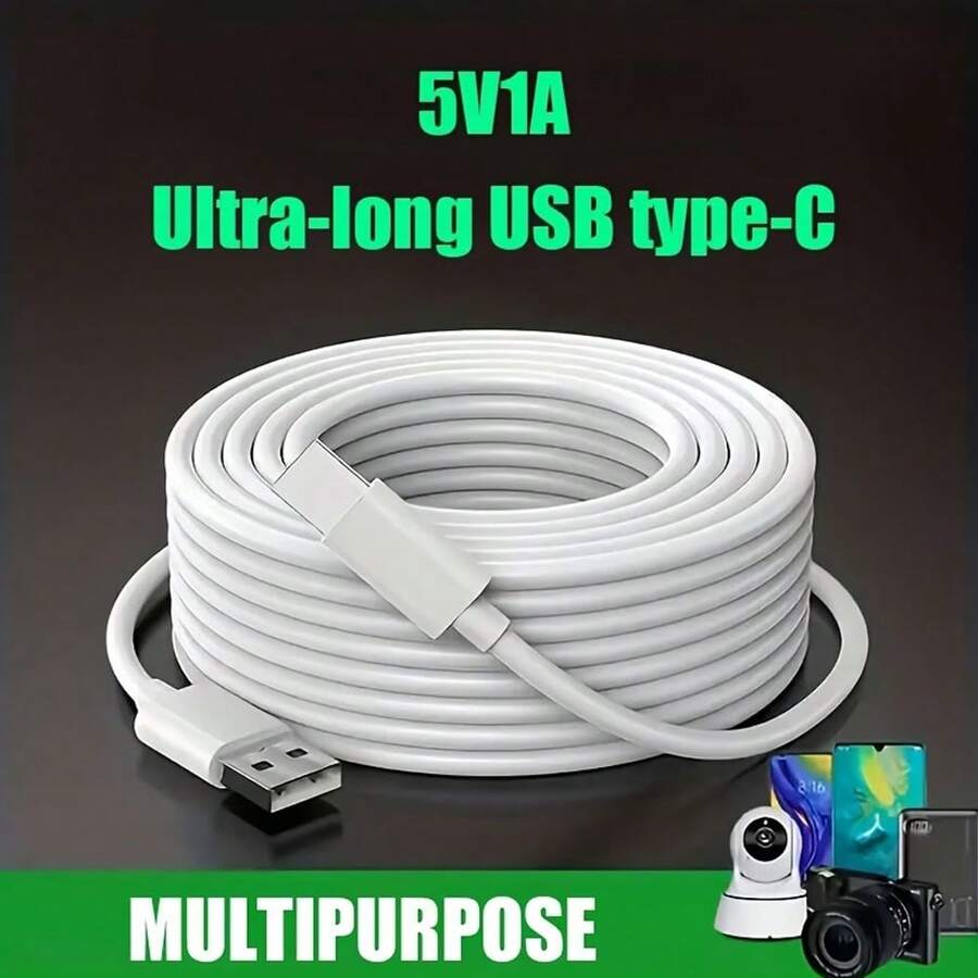 1-3pcs USB A To Type-C 3.3Ft/100cm Fast Charging Data Transfer Cable Adapter For IPhone 17 Pro Max/17 Pro/17/Air/16 15 Pro Max Plus/ And Other Devices - White - View 1