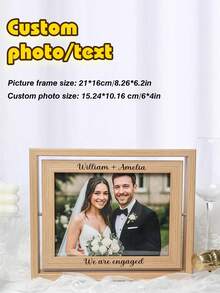 Marco de fotos de escritorio personalizado con foto, pantalla de desplazamiento, decoración de escritorio con foto personalizada, adecuado para el hogar y la oficina, caja de recuerdos de fotos giratoria, regalo de aniversario, Día de San Valentín, cumpleaños, graduación, soporte de exhibición de fotos - Multicolor - Ver 5