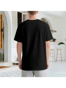 Camiseta de Hombre con Diseño Psicodélico de Rana Colorida, Estilo Hippie Distorsionado - Negro - Ver 3