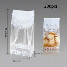 50 个/套透明食品/糖果/蛋糕塑料自封袋，5.9 英寸 X 2.75 英寸 - 彩色 - 查看 15