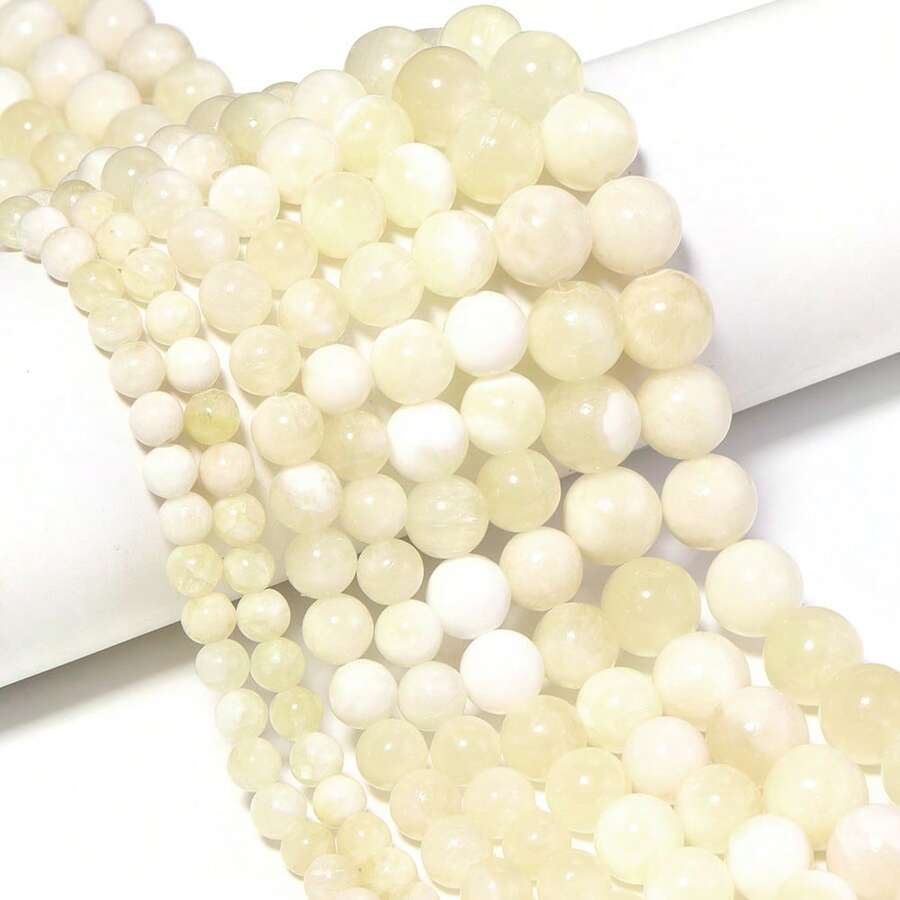 6/8/10/12mm 天然金絲翡翠寶石珠，適用於 DIY 珠寶製作、手鍊、項鍊、耳環，珠寶手工愛好者首選