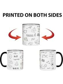11oz Funny Math Ceramic Mug, Suitable For Men And Women, Coffee Cup Printed With Handwritten Calculus And Trigonometric Function Formulas, With Large Text "Which Part Don't You Understand?". Suitable For Hot And Cold Drinks, An Excellent Gift For Students, Teachers, Friends And Colleagues, Perfect For Birthday, Teacher's Day And Christmas! - Multicolor - View 9