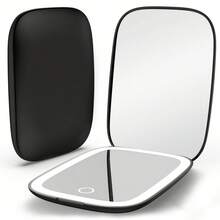 LED Makeup Mirror, Vanity Mirrors With Light, Portable Mini Makeup Mirror, USB Rechargeable LED Illuminated Travel Makeup Mirror, 1X/3X Magnifying Pocket Mirror With Light, Compact Mirror, Dimmable Magnifying Folding Makeup Mirror, Multi-Function Handheld Makeup Mirror, Suitable For Student Dorm, Travel, Makeup, Office, Bathroom, Bedroom Use, Home Decor Mirror, Back To School Makeup Mirror, Beauty Tool, Makeup Accessory, Women's Travel Essential, Bridesmaid Gift Mirror, Best Gift For Women, Christmas Gift - Multicolor - View 13