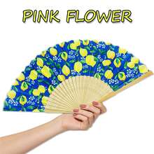 1pc Polyester Flamingo & Sunflower Pattern Casual Party Handheld Fan, Suitable For Friends Gifts, Unisex,Camping,Travel Essential - Multicolor - View 17