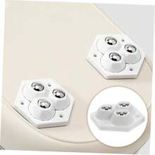 Cabilock 8pcs White Self-Adhesive Caster Wheels, Universal Rolling Wheels For Kitchen Appliances And Furniture - Default - View 7