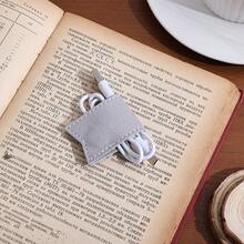 3pcs Solid Color Minimalist Leather Magnetic Bookmarks, Business Style Unisex Double-Sided Bookmark Clips, Gift For Book Lovers, Readers, Teachers, Students, Book Accessories, Coffee Brown And Silver Pattern - Rectangle - View 11