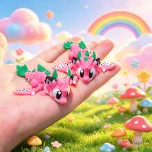 Cute Adorable 3D Printed Dragon Fruit Dragon And Dragon Egg Model Plastic Toy Desktop Decoration Sculpture Ornament Holiday Gift - Multicolor - View 6