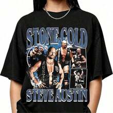 Wrestling Shirt, Sports T-Shirt Gift, Workout T-Shirt, Gift For Him, Men's Summer Clothing Y2k, Adult And Children's Sizes, Graphic T-Shirt, Y2k, Summer Tops - 灰色 - 查看 1
