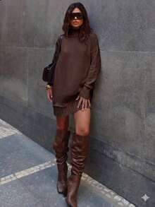 Bianca Longline Winter Jacket, Premium Modal, High Quality. - 鏽棕色 - 查看 1