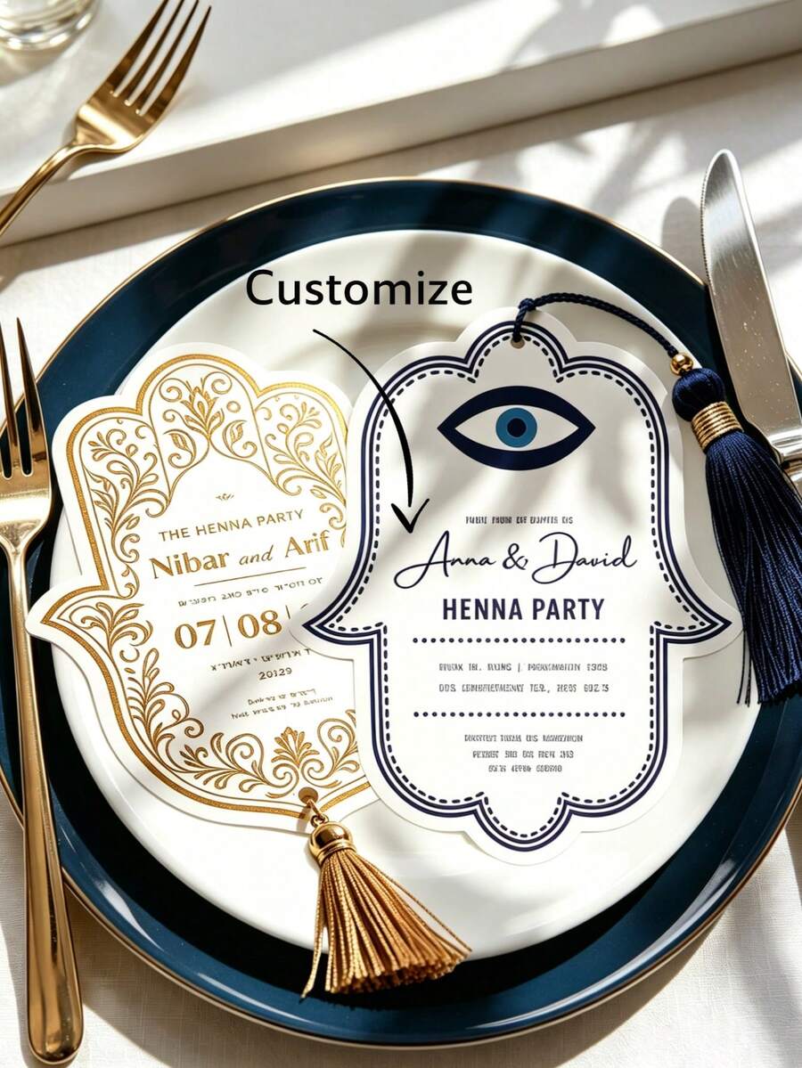 客製化婚禮邀請函 1/10/24入,客製化邪惡之眼哈姆沙祝福造型婚禮吊牌,客製化祝福卡,個性化邀請卡,適用於生日/婚禮/母親節/週年紀念/禮物派對/慶祝/節日派對邀請,個性化邀請函,個性化卡片,客製化禮物訊息卡,客製化感謝卡,個性化感謝信,邀請函,個性化文字派對邀請函 - 異性邀請卡 - 查看 1
