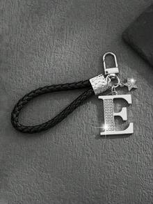 1pc Fashionable European & American Style Creative Versatile Premium English Letter Shaped Keychain Bag Charm, Suitable For Men & Women Car Key Bag Decoration And Holiday Gift - Silver - View 16