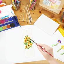 Watercolour Paper Blank Cards, 50 Sheets Blank Bookmarks For Watercolour Painting 1.97 X 5.91inch, Watercolor Paper 300gsm For Card Making, Painting Paper For Watercolors, DIY, Crafts - 50 PCS - View 6