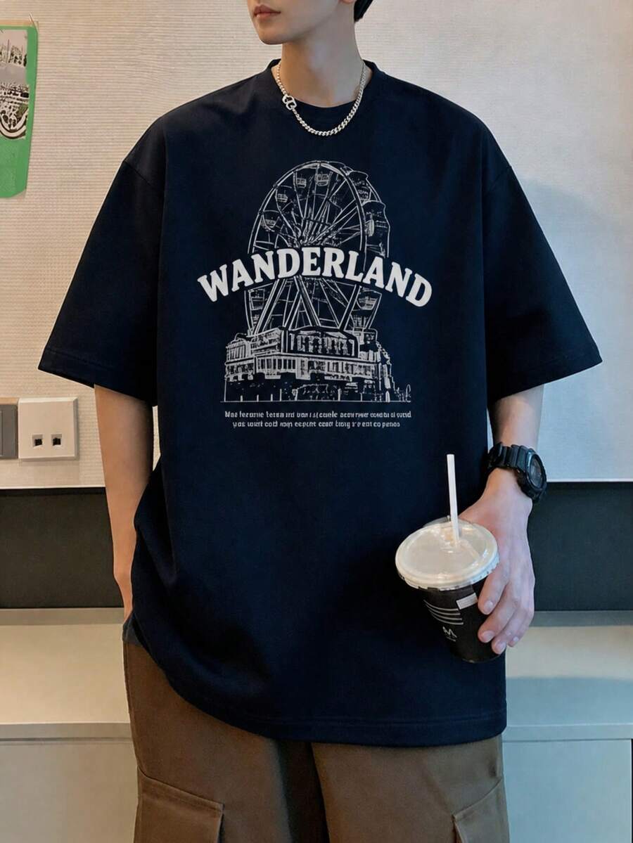 男女兼用 Tシャツ メンズ 半袖 半袖Tシャツ 春服 夏服 服 トップス ゆったり ビッグシルエット グラフィック プリント デザイン ギフト プレゼント ストリート 春 夏 秋 冬 メンズ - ブラック - チェックする 1