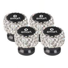 通用水晶水鑽亮面裝飾輪胎氣門嘴蓋，適用 Smart Fortwo 451 450 453 EQ For Four，金屬汽車輪胎氣門蓋 - A - 查看 8