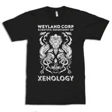 Camiseta de Arte Alienígena de Xenología / Camiseta 100% Algodón / Tallas para Hombres y Mujeres (yw-184) - Negro - Ver 1