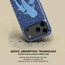 cover con design floreale blu oceano per iPhone 17 16 15 14 13 12 11 Pro Max, cover floreale per Samsung S21 S22 S23 S24 S25 Ultra - Custodia resistente e lucida - Visualizzare 7