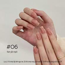 15ml Icy Transparent Nude Nail Polish Gel, 2026 New Solid Color Base Color, Versatile Commute Jade Nude Nail Polish Dedicated Gel - Multicolor - View 11