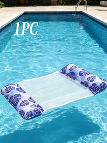 Mesh Inflatable Pool Hammock, Water Lounge Chair, Sequin Flower Inflatable Double Floating Bed, Summer Pool Supplies, Adult Summer Pool Beach Party Accessories, Perfect Gift For Pool Or Beach Relaxation - Multicolor - View 12