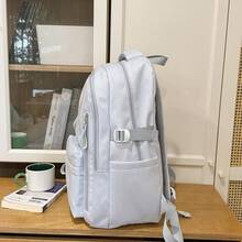 LECEY Mochila de gran capacidad para estudiantes de secundaria, preparatoria y universidad para mujeres - Azul - Ver 3