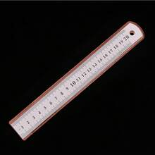15-30cm Stainless Steel Metal Ruler, Precision Double-Sided Measuring Tool With Scale Markings, Durable Metal Steel Ruler, Suitable For Woodworking And Students, Accurate Measuring Instrument, Back To School - True Color - View 9