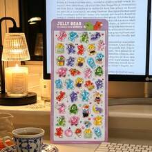 Japanese & Korean Style 3D Embossed Character Sticker Book Toy Crystal Stickers, Bang Bang Abstract Crazy Couple Representing My Mental State Pink Pig Pattern, Suitable For Students, Children, Boys, Girls, Adults, For Sticker Exchange, Collection, Stationery, Planner DIY, DIY Phone Case And Notebook Decoration - Multicolor - View 9