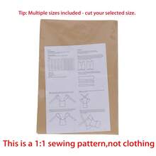 Tie Back Sleeved Top Multi-Size Women's Sewing Patterns, 1:1 Scale Garment Sewing Patterns, Clothing Prototype Patterns, Perfect Sewing Templates For Tailoring And Fashion Design – The Ultimate Gift For Sewing Enthusiasts - CL0009 - View 2