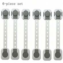 Cabinet Lock, Drawer Lock, 6 Adjustable Safety Drawer Locks, Adhesive Drawer Lock Fasteners, Multi-Functional And Suitable For Refrigerator, Cabinet, Drawer, Oven, Bathroom And Other Places, Easy Installation - 6-piece Pack - View 9