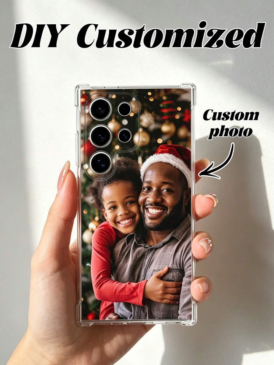 1pc Customized Photo Protective Phone Case Compatible With IPhone 16 Pro Max/17 Pro Max, S24U, Compatible With Redmi And Other Models,International Version, Not The Domestic Version - Clear - View 1