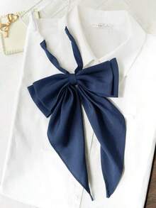 School Student Women's Solid Color Bow Uniform Collocation Fishtail Pink Big Bow JK Elegant - Multicolor - View 12